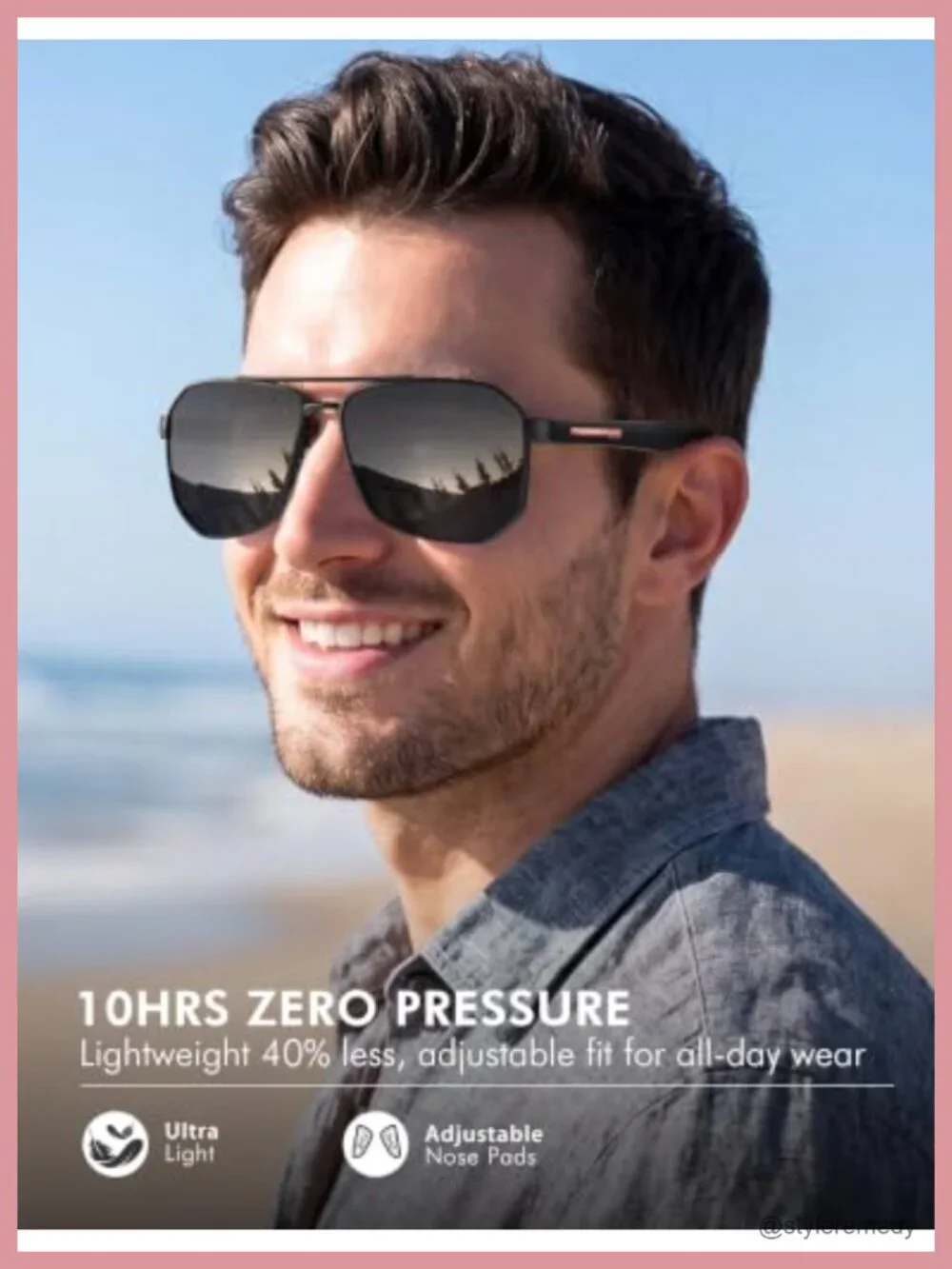 Polarized Square Polygon Sunglasses UV400 with Accessories